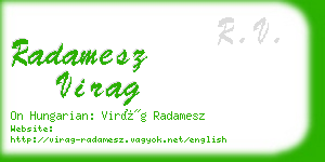 radamesz virag business card